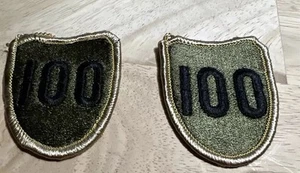 Lote de 2 parches de hombro sometidos de infantería/división de entrenamiento 100ª del ejército de Estados Unidos - Imagen 1 de 8