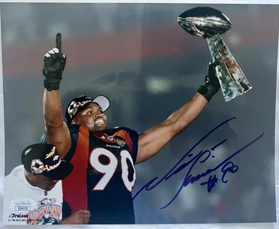 Foto 8x10 autografiada/firmada de Neil Smith de los Denver Broncos JSA Foto 1 de 3