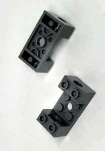 2 x Lego® Stein 2x4x1 Platte m. seitlichen Löchern 18975 26447 dunkelgrau - Picture 1 of 2