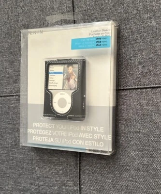 Belkin® Black Leather Sleeve for iPod® nano 3G F8Z204-BLK- Brand New - Image 1 of 2