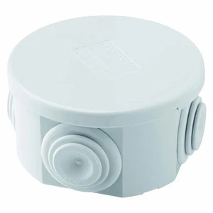 Small Round Junction Box IP44 Waterproof Outdoor Electrical - Grey Gewiss - Picture 1 of 3