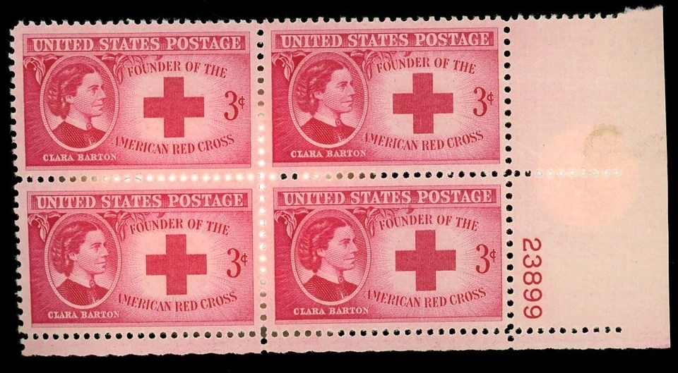 Scott 967 Clara Barton 3c Stamp Block - Image 1 of 2