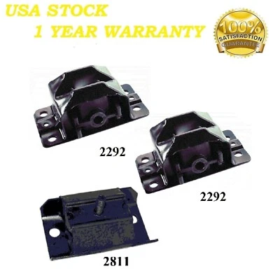 3PCS MOTOR & TRANS MOUNT FIT 1994-1996 BUICK COMMERCIAL CHASSIS, ROADMASTER 5.7L - Image 1 of 4