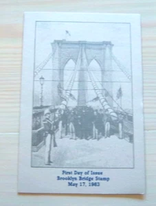 Sc. 2041 Brooklyn Bridge 100th. Anniv. - First Day Issue Ceremony Program 1983 - Picture 1 of 2