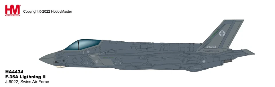Hobby Master HA4434,  F-35A Lightning II - J-6022, Swiss Air Force, 1:72 - Image 1 of 1