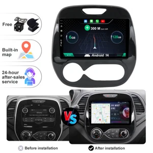 6+128G Android 14 autoradio GPS navigatore Per Renault Kaptur Captur 2013-2019 - Foto 1 di 13
