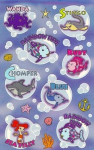 *VINTAGE* Maxi Kromekote RAINBOW FISH Sandylion Stickers - Picture 1 of 1
