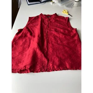 Eileen Fisher Damen Rot Seide Tank Top Gr. S - Bild 1 von 4