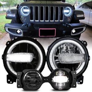 FOR JEEP WRANGLER JL UNLIMITED 2018-2024 DRL LED HEADLIGHT+ FOG LIGHT COMBO - Bild 1 von 18