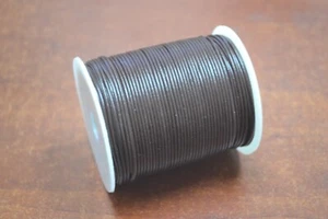 100 METER GENUINE BROWN LEATHER BEADING CORD STRING DIY 1.5mm #A178 - Picture 1 of 1
