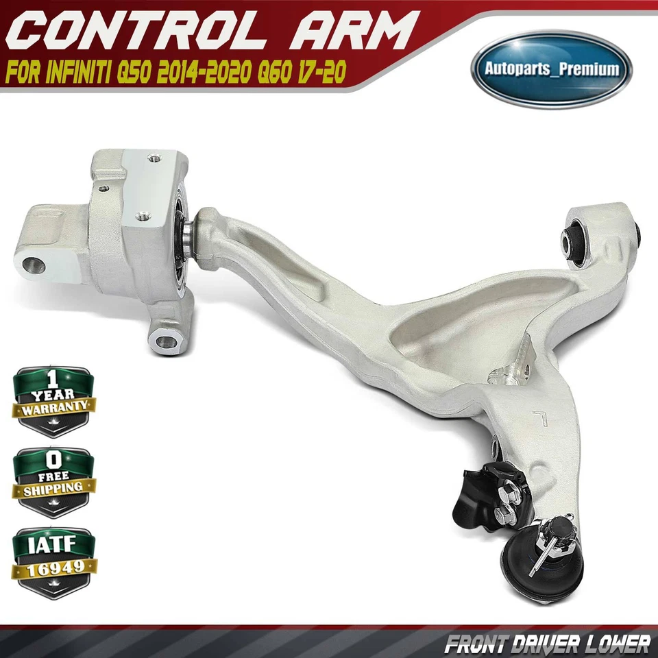 Front Left Lower Control Arm w/ Ball Joint for INFINITI Q50 2014-2020 Q60 17-20 - Image 1 of 4