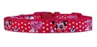 Red Minnie party medium large dog puppy collar or collar & lead set   3/4" 19mm 