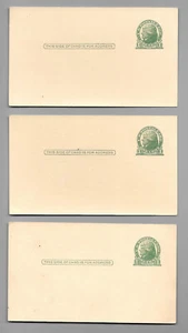 3 One Cent Jefferson Postcard Postal Card - Picture 1 of 1