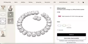 Swarovski Necklace Oversized crystals, Octagon cut, White, 5599149 RRP £500 - Picture 1 of 4