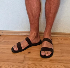 Sandalias de cuero Álvaro Gonzalez correa sandalia marrón talla 10,5 = 45 - Imagen 1 de 12