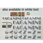Paganini full set of decals vintage choice black or white text