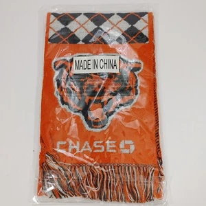 Chicago Bears Chase Bank Promo NFL Football Knit Argyle Scarf Game Giveaway New - Picture 1 of 2