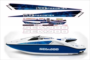 SEADOO SPEEDSTER 200 2004-2007 510 HP GRAPHICS /DECAL / Sticker KIT BLUE - Picture 1 of 6