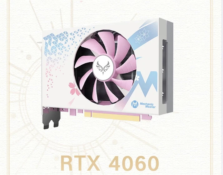 Zephyr RTX4060 ITX GPU GDDR6 TDP-115W 8G 8PIN 3*DP+HDMI 170*106*42MM - Image 1 of 1