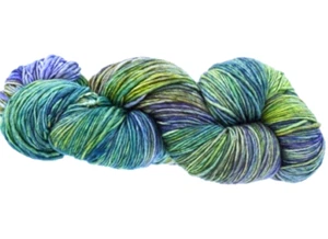 INDIECITA Green+Blue+Violet 100gr Skein 420yd Malabrigo MECHITA SW MERINO YARN - Picture 1 of 1