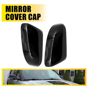 Set LH & RH Side Fits For 2016-2019 Ford Explorer Bright Black Mirror Cover Cap - Picture 1 of 12