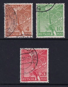 GERMANY 1952 West Berlin Olympics set of 3 SG B88-B90 Used (CV £55) - Picture 1 of 1