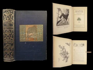 1897 Mark Twain 1st/1st Following the Equator Travelogue India Exploration RARE - Picture 1 of 24
