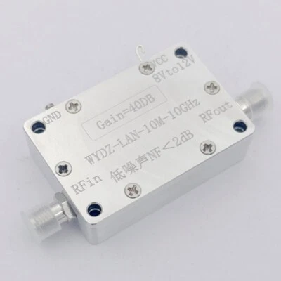 0.01-10G 40dB 50ohms Ganancia LNA RF Banda Ancha Bajo Ruido Amplificador RF Accesorio pe66 Foto 1 de 4