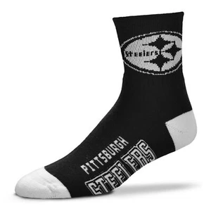 Pittsburgh Steelers Black Deuce Crew Socks, Men's Large (10-13) - Picture 1 of 1