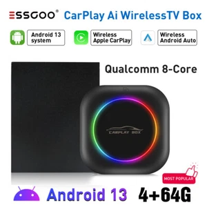 Wireless CarPlay AI box Android Auto Adapter Converter WIFI 64G 4G Network GPS - Picture 1 of 11
