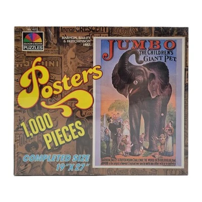 Selchow & Righter POSTERS 1,000 Piece Puzzle Barnum, Bailey & Hutchinson, 1882.  - Image 1 of 4
