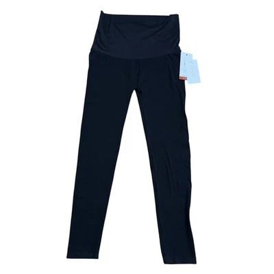 Isabel Leggings Maternidad Acanalados Panel Plegable Talla XL 25" Entrepierna Elastizados Negro Foto 1 de 4