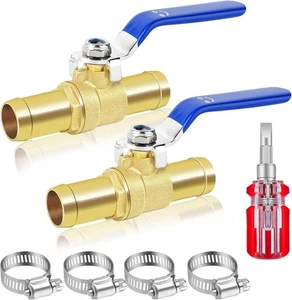 5/8 Heizungsschlauch Absperrventil, 2er Pack Inline Absperrventil für 5/8′′ Heizungsschlauch - Bild 1 von 8