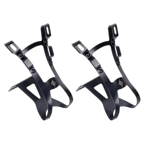 ORIGIN8 Double Barrel Toe Clips Large (70mm Depth) Black for Bicycle Pedals - Picture 1 of 1