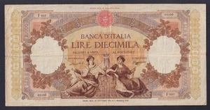 Banconota Italia 10000 lire Regine del Mare 1953 P.-89c BB/VF - Picture 1 of 3