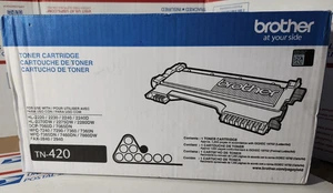 Original Brother TN-420 schwarze Tonerkassette mit hoher Reichweite versiegelt - Bild 1 von 6
