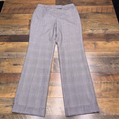 Brooks Brother 346 Caroline Fit Dress Pants Womens 8 Houndstooth Plaid Wool New - Image 1 of 4