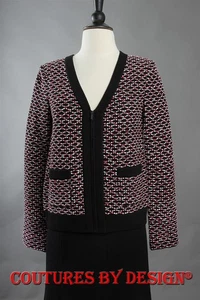 Chaqueta St John Knits Regatta Tweed Tejida Caviar Multi Talla Pequeña Nueva con Etiquetas Precio de venta sugerido por el fabricante $1295 - Imagen 1 de 2