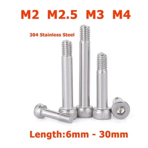 1/5/10/20/50Pcs M2 M2.5 M3 M4 Hexagon Socket Cap Head Screw Bolts A2 Stainless - Picture 1 of 6