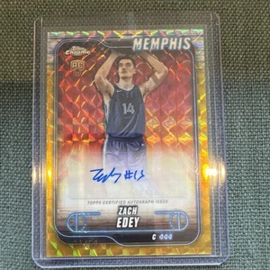 2024-25 Topps Chrome Zach Edey Auto RC Gold Refractor Rookie /50 Grizzlies - Picture 1 of 8