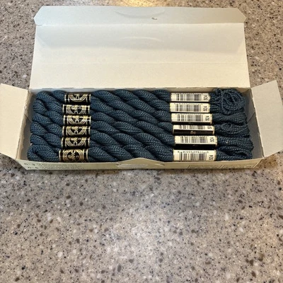 NOS DMC Pearl Cotton (Coton Perle) Size 3 Color 924 TEAL 12 skeins - Image 1 of 4