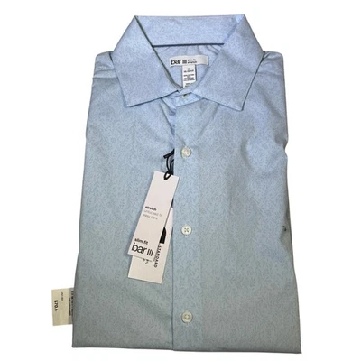 Camisa social masculina Bar III slim fit estampa de videira, azul claro média $65 - Imagem 1 de 4