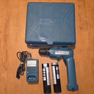 Vintage Makita 6095D Cordless Drill with 2 Batteries Charger and Case Date 12/94 - Picture 1 of 18