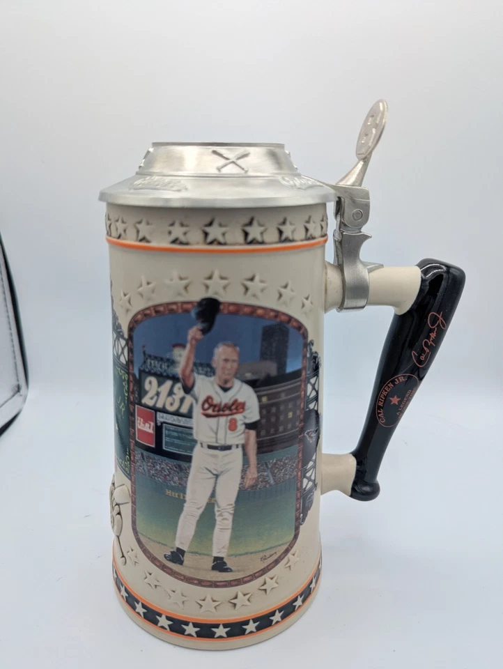 Taza Cal Ripken Jr Beer Stein A League Of His Own de Longton Crown # L 3037 MLB Foto 1 de 4