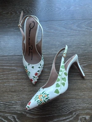 Туфли-лодочки Oscar De La Renta с цветочным узором размер 38,5 - Изображение 1 из 4