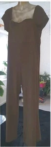 Excellent dark brown Fashion Union jumpsuit UK 18 one piece scallop neck - Picture 1 of 3