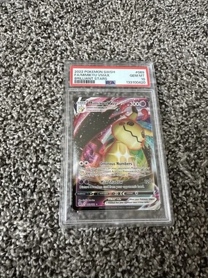 PSA 10 GEM MINT Mimikyu VMAX 069/172 Brilliant Stars Ultra Rare Holo Pokémon TCG - Image 1 of 2