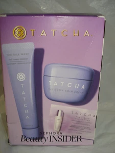 New Sephora Beauty Insider TATCHA 3 piece Rice Wash, Skin Cream Silk Canvas - Picture 1 of 1