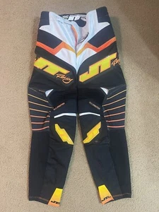 JT Racing Men’s Racing Pants Size 34 Orange/Yellow Motocross Dirt Bike Paintball - Picture 1 of 6