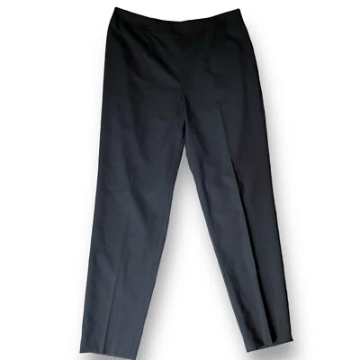 Pantalones de vestir Gunex para mujer talla 12 negros lana pierna cónica cremallera lateral Italia lujo Foto 1 de 4